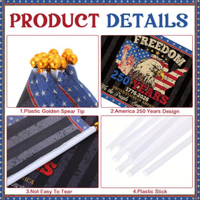 Outus handheld flag on a plastic stick, ideal for desks.