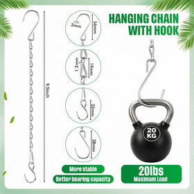 Outus adjustable hook on hanging chain for customizable height