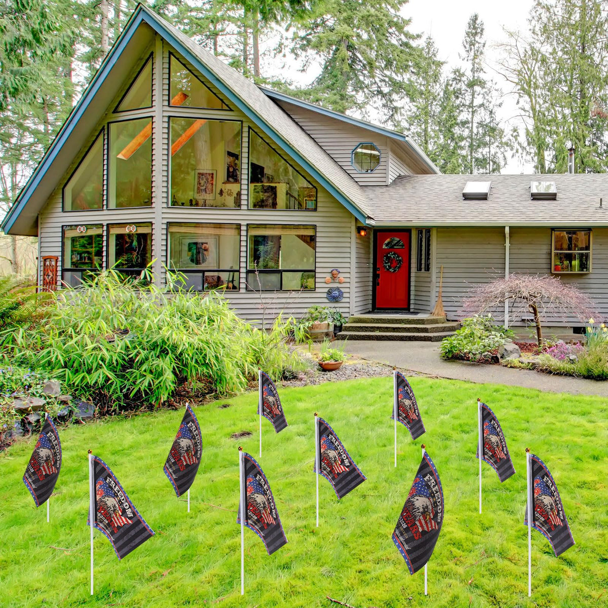 Outus Independence Day flag perfect for backyard celebrations.