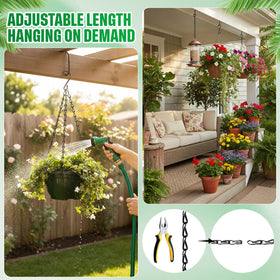 Outus lantern hanging chain elevating exterior lighting setup