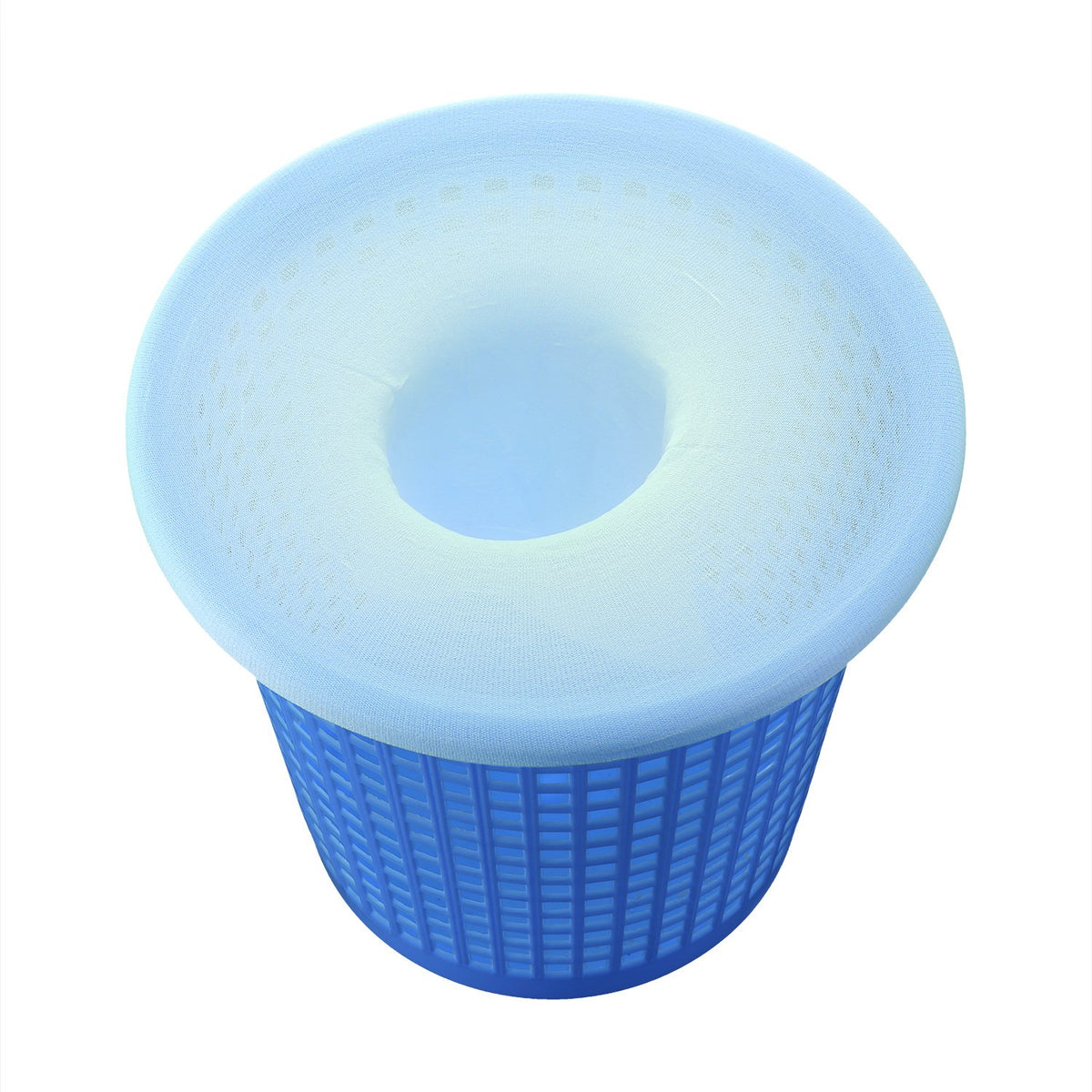 Outus nylon socks trap leaves and hair to keep pool clearer.