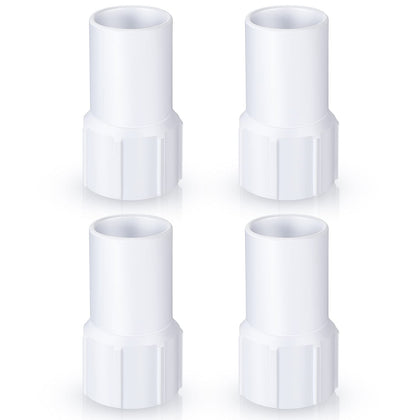 Outus pool vacuum hose cuff with 1-1/2 inch threads, side view.
