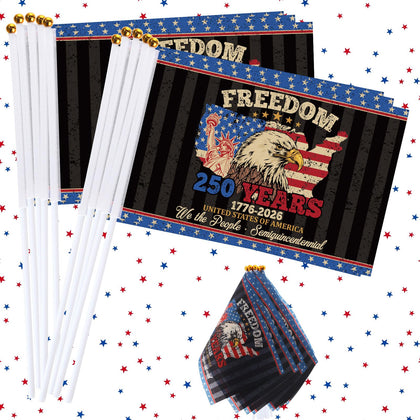 Outus USA flag with eagle design for patriotic parade displays.