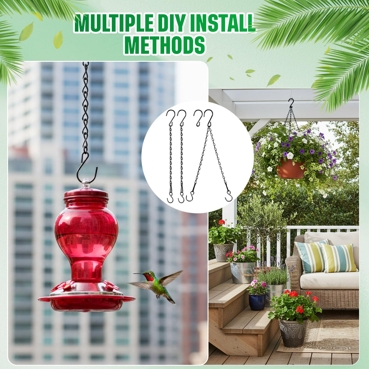 Outus wind chime hanging chain providing stable suspension outdoors