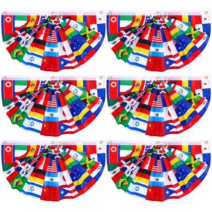 Outus world flags banner collection with 36 flags for events.
