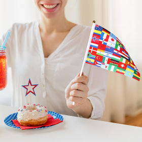 Outus world flags for parade decor, adding color to outdoor ceremonies