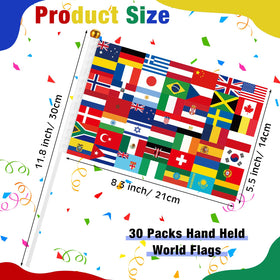 Outus world flags for parades and celebrations, easy to wave
