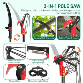 Outvita steel blade delivers clean pruning on tough limbs.