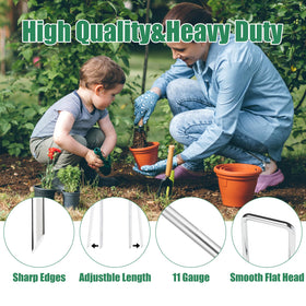 OutVue 11-gauge garden stake provides sturdy support for plants and edging.