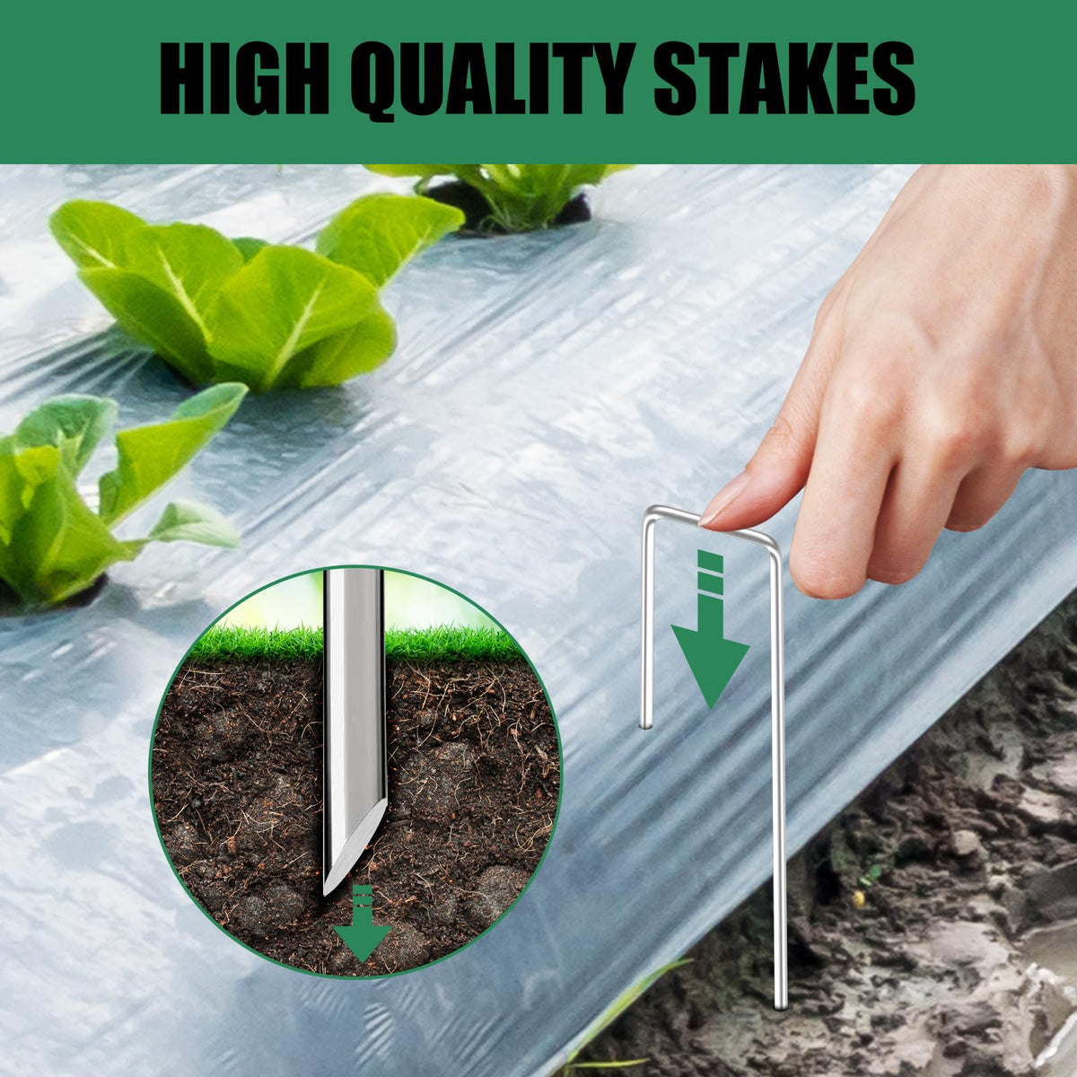 OutVue hot-dip galvanized tent stake resists rust for outdoor setups.