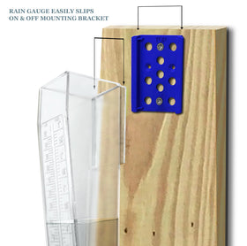 OUTWEST TRADING rain gauge material closeup, UV-resistant, non-yellowing housing.