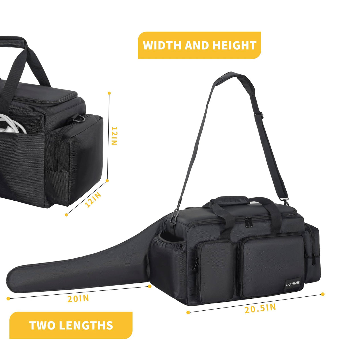 OUUTMEE chainsaw case detachable strap enables comfortable carry.