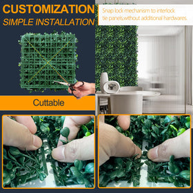 ouyuanwall boxwood hedge panel privacy setup for garden and patio areas