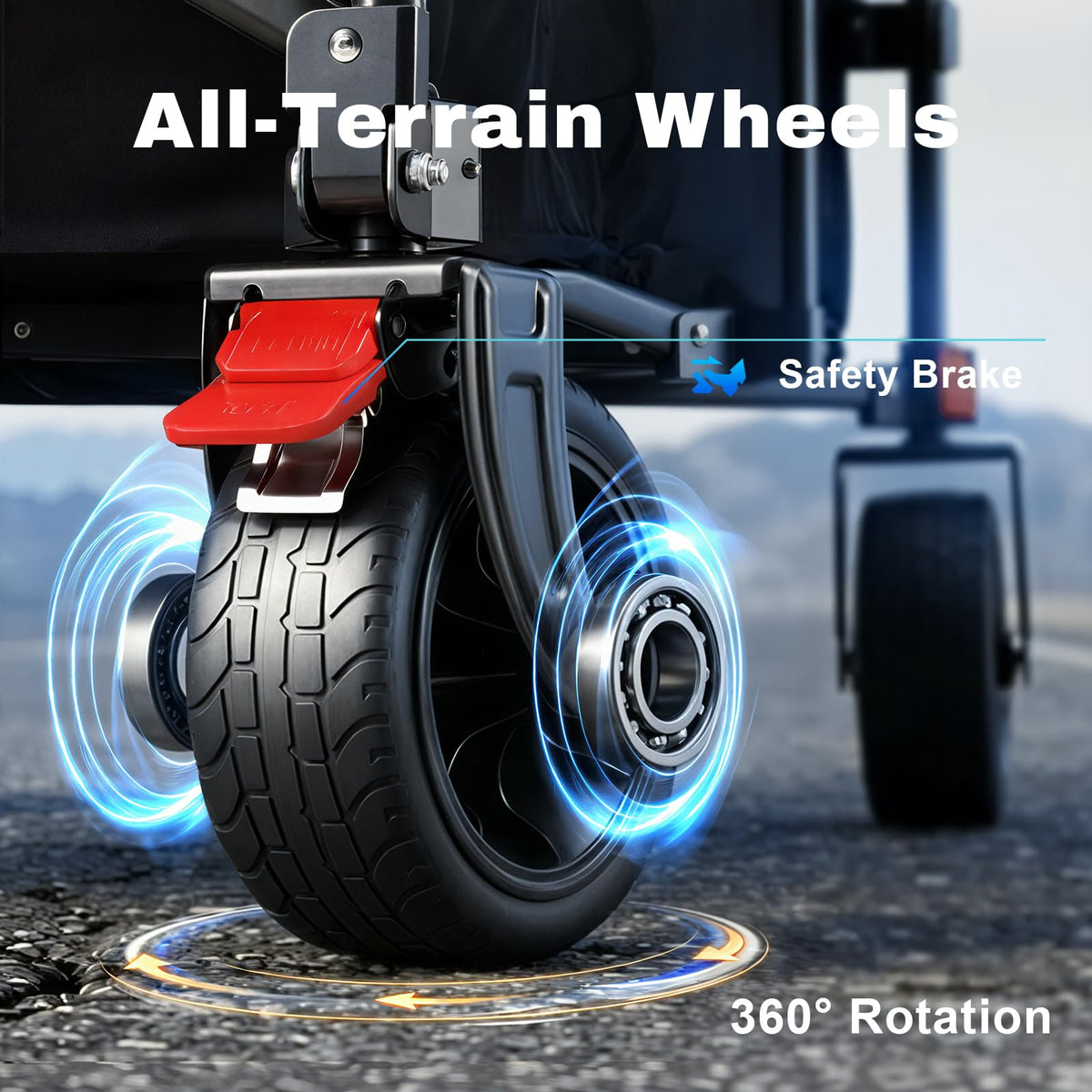 Overmont 440-lb capacity wagon handles heavy gear with ease.