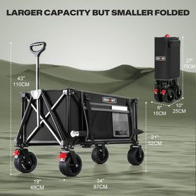 Overmont durable Oxford fabric stands up to outdoor use and washing.