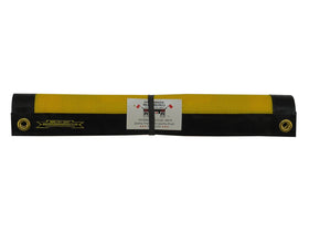 Oversize Warning Products Inc grommet sign attached and secured for roadside visibility.