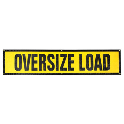 Oversize Warning Products Inc grommet sign front view shows durable mesh for clear oversized-load signaling.