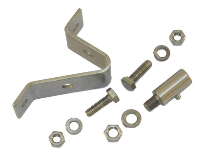 Oversize Warning Quickmount bracket front view, sturdy stainless steel for flag mounting.