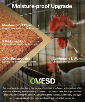 OVESD hen health-egg production focus suggests improved nesting conditions.