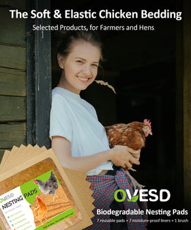 OVESD nesting pad comfort and warmth supports calm hens.