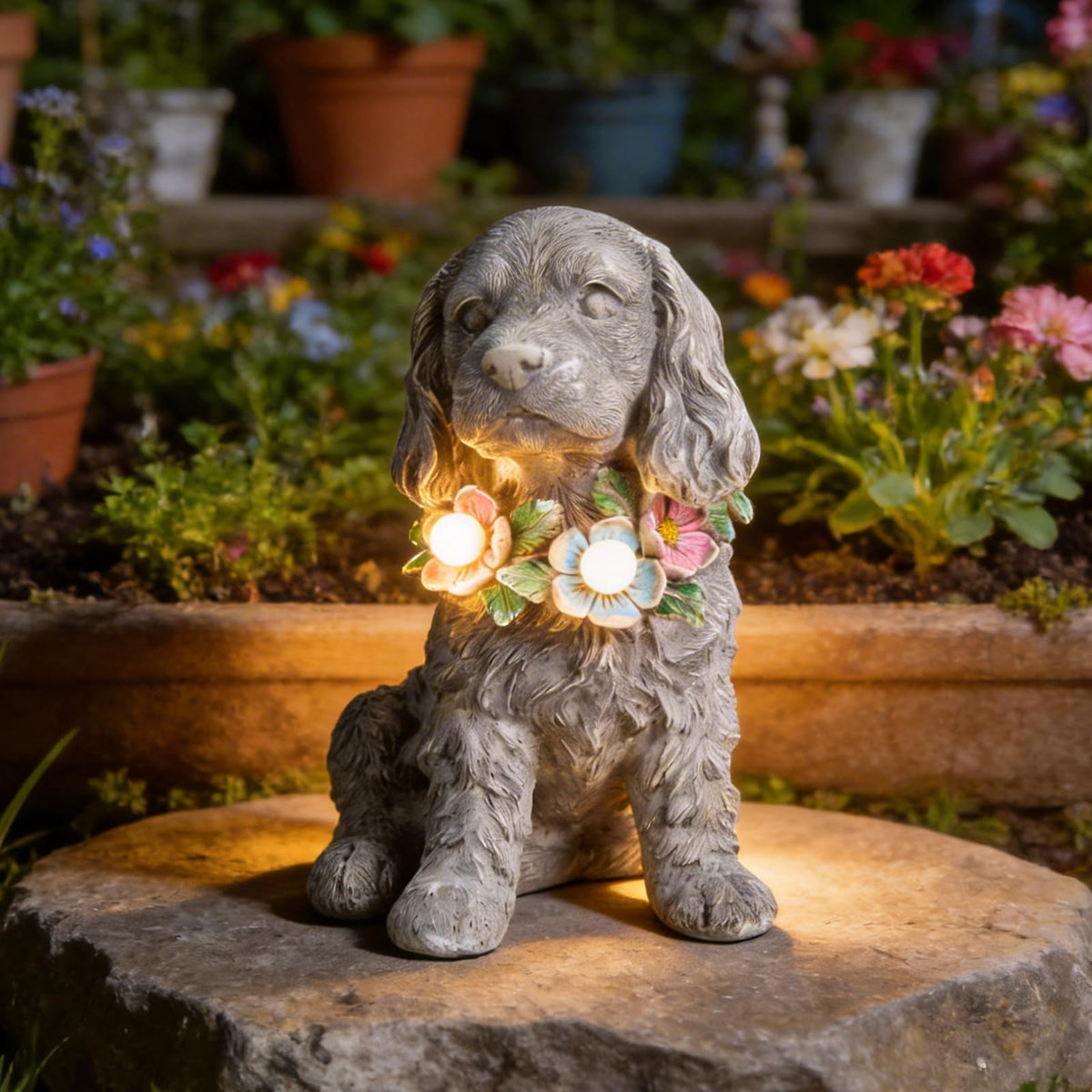 Ovewios dog memorial statue ideal for birthdays or housewarmings.