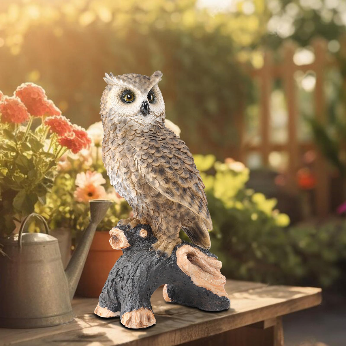Ovewios resin statue for indoor or outdoor display with lifelike details.