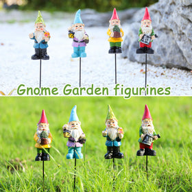 Ovewios garden stakes gnomes decorate lawns with whimsical charm.