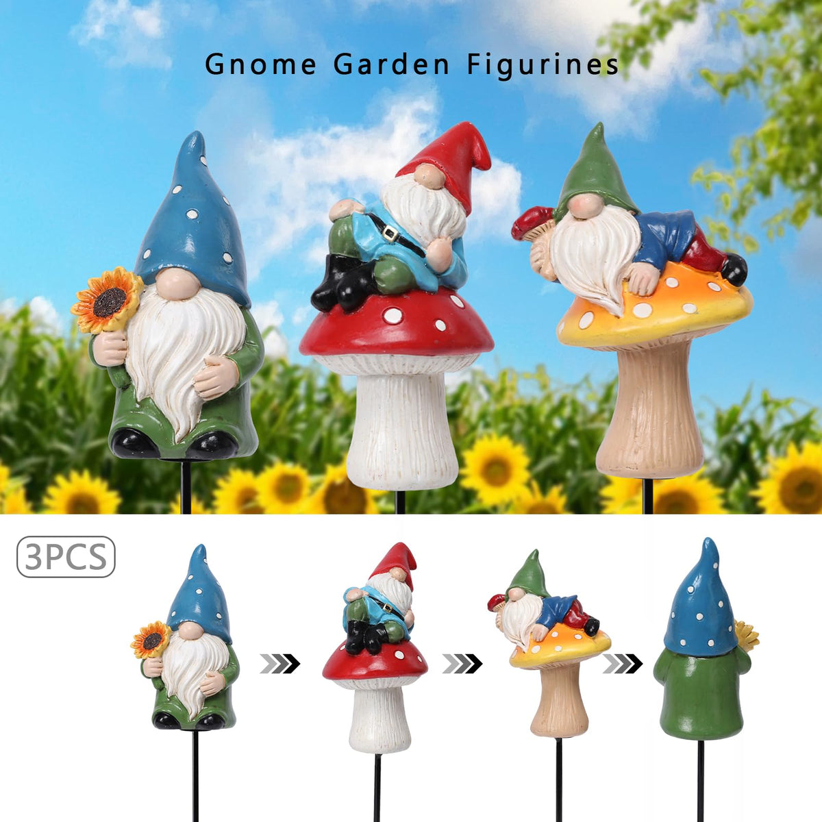 Ovewios lawn garden ornament gnome adding charm to borders