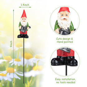 Ovewios resin gnomes withstand weather with anti-fading paint for lasting curb appeal.