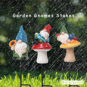 Ovewios weatherproof gnomes designed for sun and rain durability