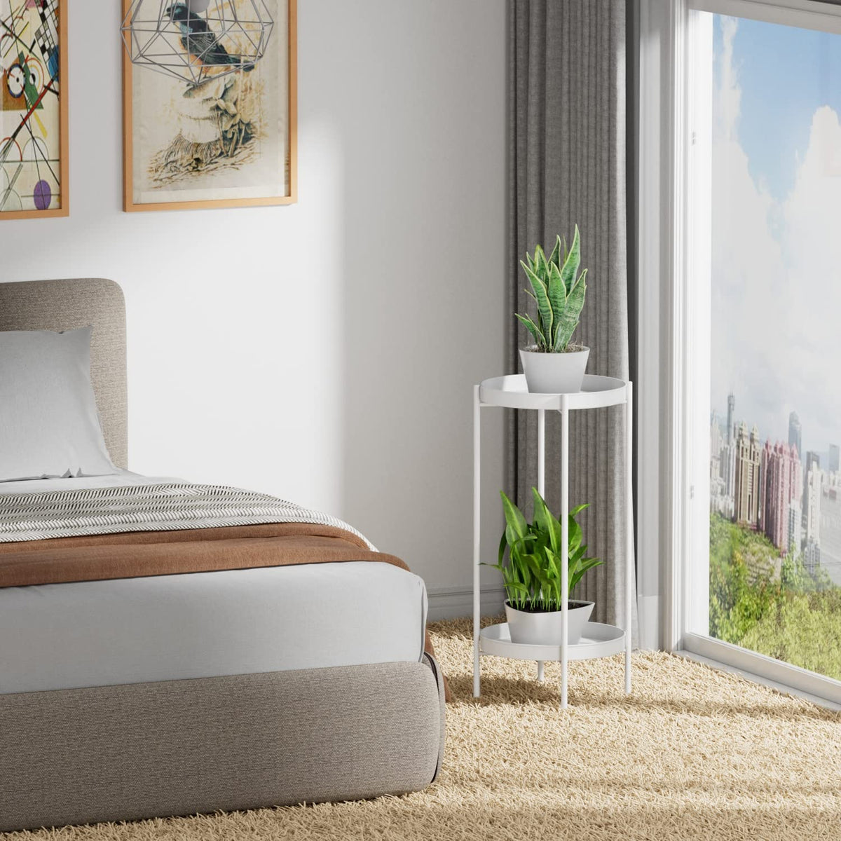 OVICAR dual-tray design suitable for patio decoration and storage.