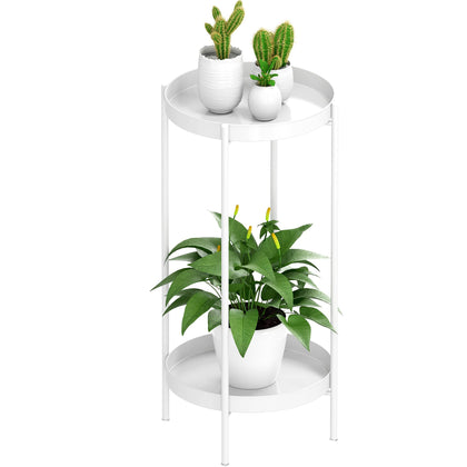 OVICAR 2-tier plant stand for indoor and outdoor use, sturdy metal construction.