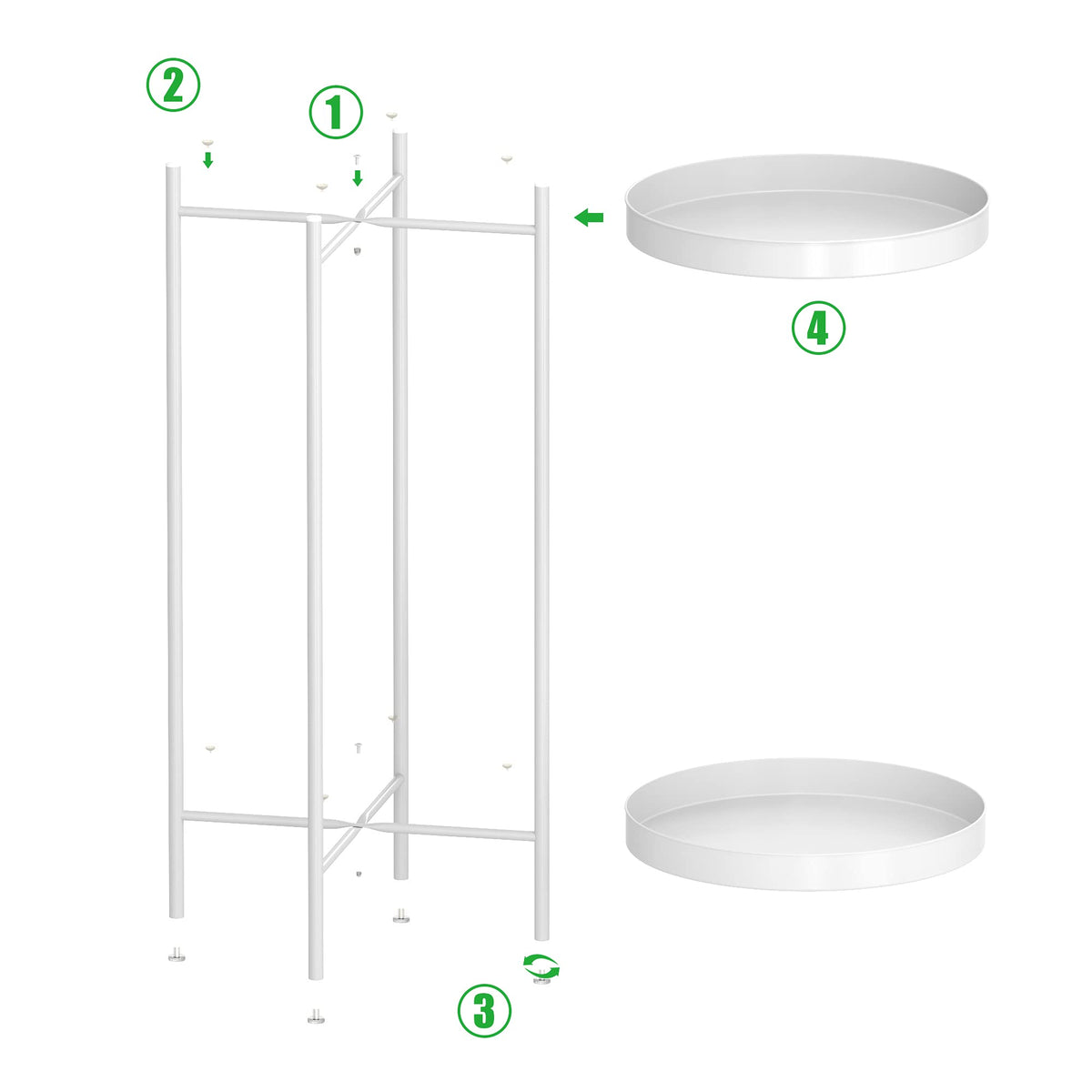 OVICAR tall plant stand elevates pots for better sunlight exposure.