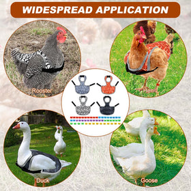 Ovrimelle hen apron color-pattern shields feather-loss hens with a stylish look