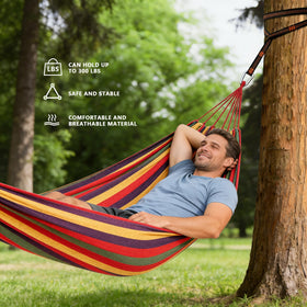 Ovyuzhen tree straps offer quick knot-free setup.