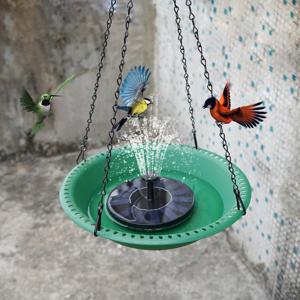OVZILKI bird bath-ground placement offers flexible decor and functional water access.