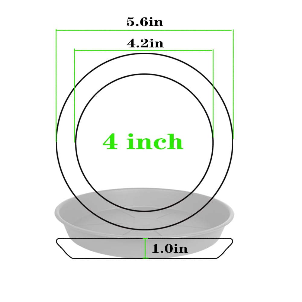 OVZILKI heavy-duty PP plastic saucer on pot, weather resistant and durable.