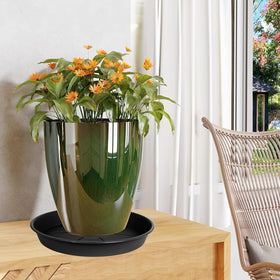 OVZILKI indoor outdoor use saucer keeps surfaces clean.