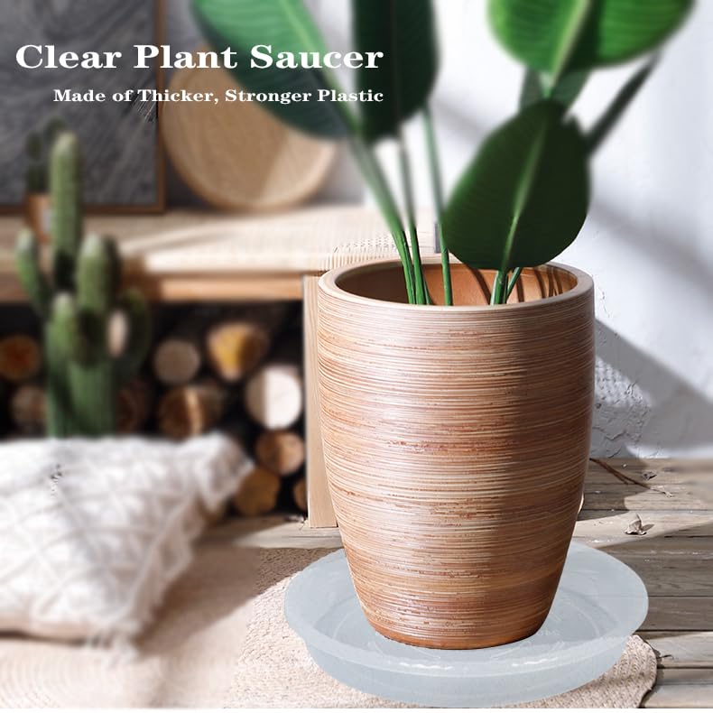 OVZILKI plant saucer 16inch indoors, catches drainage to protect floors.