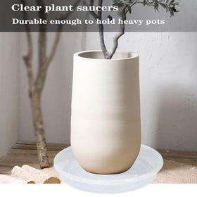 OVZILKI plant saucer 16inch outdoor use, durable tray withstands weather.