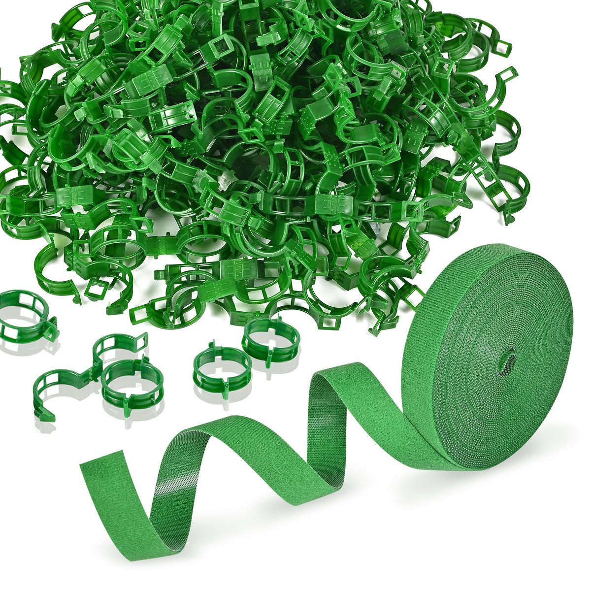 Owandan 200pcs plant clips secure tomato stems for upright growth.
