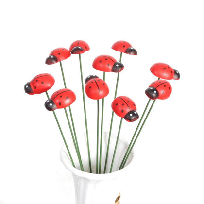 owemeet 40-pcs 3D ladybug stake set for vibrant indoor and outdoor decor