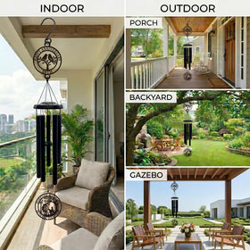 OWFCBEI wind chime measures 37 inches for dramatic garden sound.