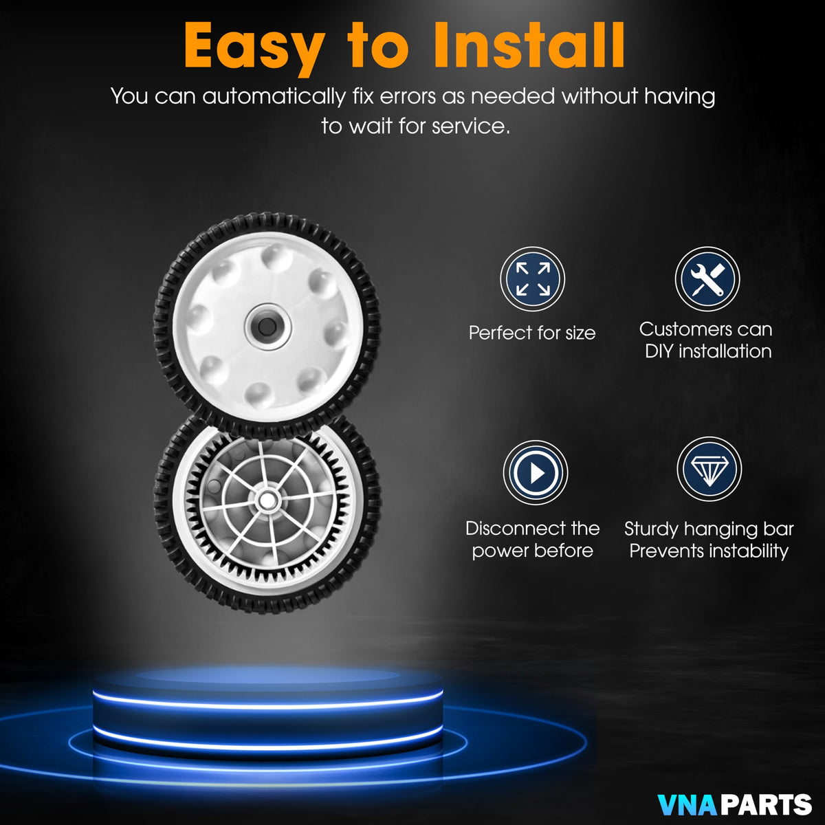 Owigift durable axle retention for front wheels