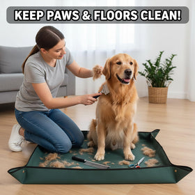 Owl Focus repotting mat measuring 29.5x29.5 inches for ample workspace.