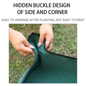 Owl Focus snap-button corners contain soil and water efficiently.