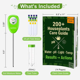 Owldacious meter placed in soil showing moisture level at a glance.