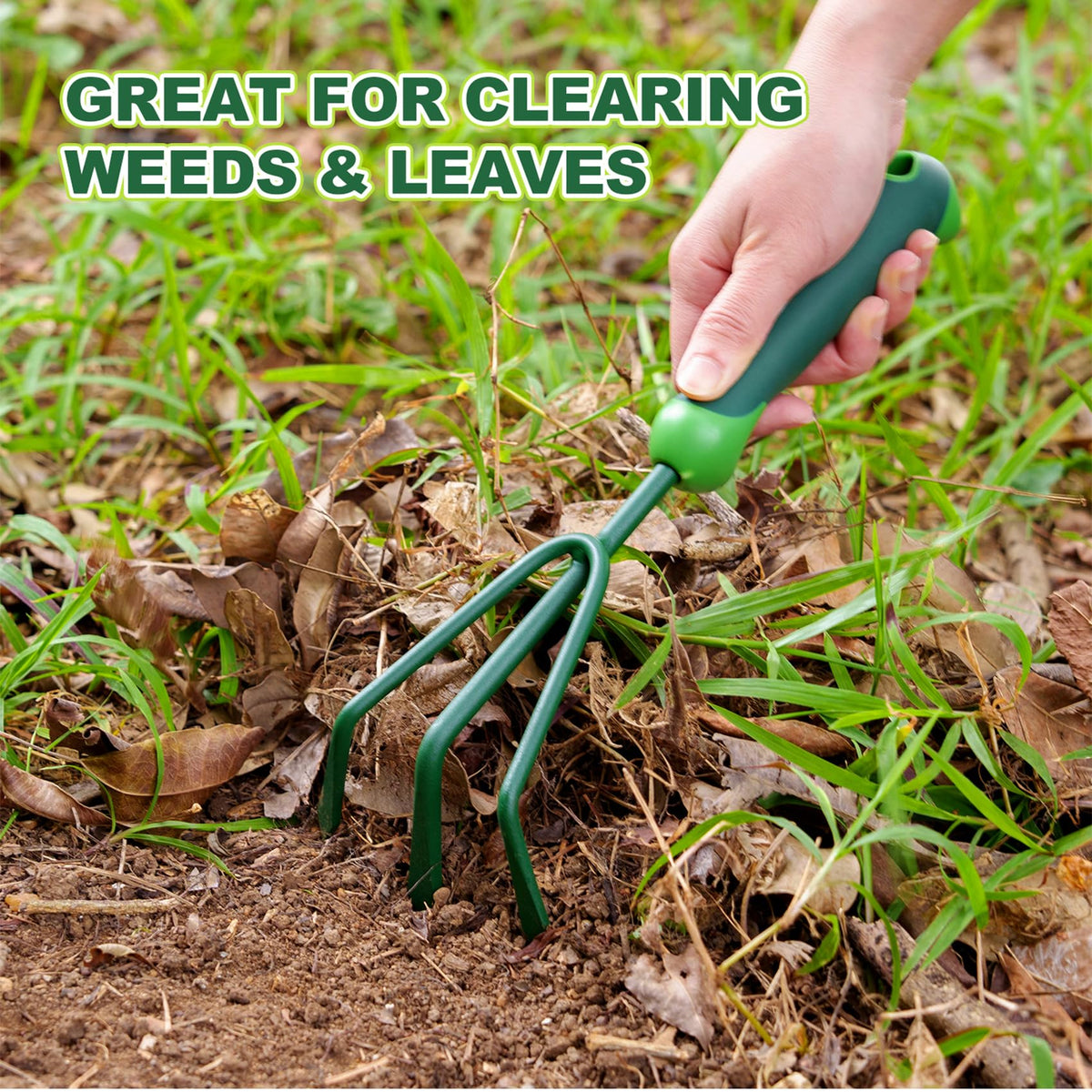 Owlett hand rake ideal for weeding and soil turning in small beds