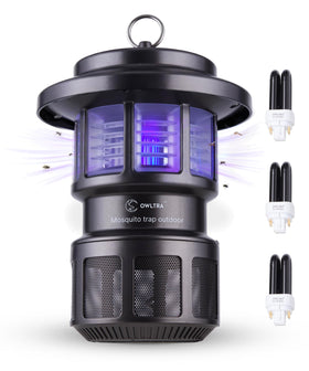 OWLTRA OMT-L20 showing light attraction to draw insects for cleaner outdoor spaces