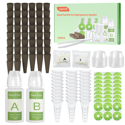 Owltron 165-Pcs seed pod kit sponges support germination and moisture balance